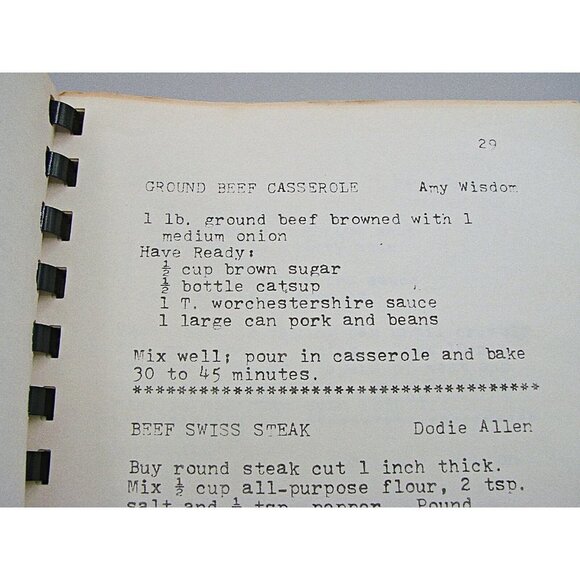 1977 Tasting Tea Recipes Spiral Bound Handmade LHS Band Boosters Cookbook - Picture 6 of 8